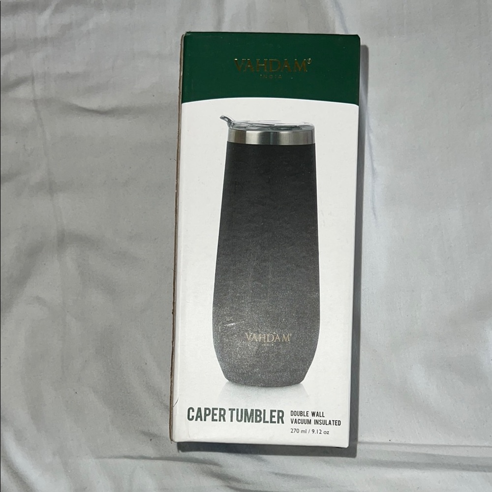Vahdam Black Caper Tumbler